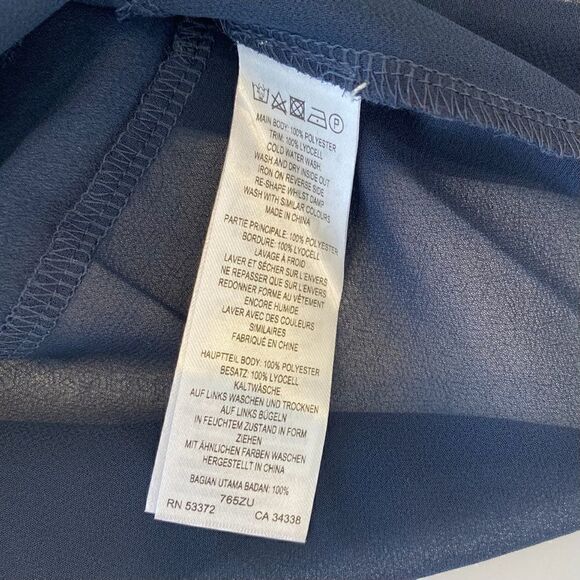 French Connection Navy Blue Sleeveless Shirt Blouse Career Classic S - Picture 5 of 5